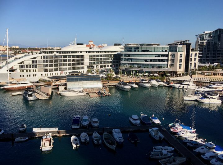 A photo of the marina in Gibraltar.