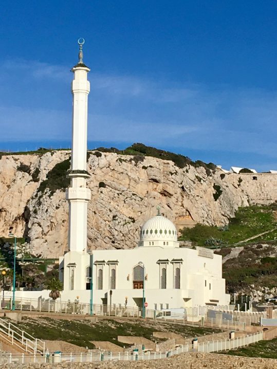 A photo of the Ibrahim-Al-Ibrahim Mosque in Gibraltar.