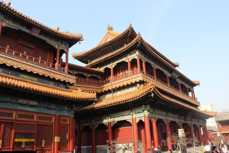 visiting Lama Temple in Beijing while traveling alone in Asia