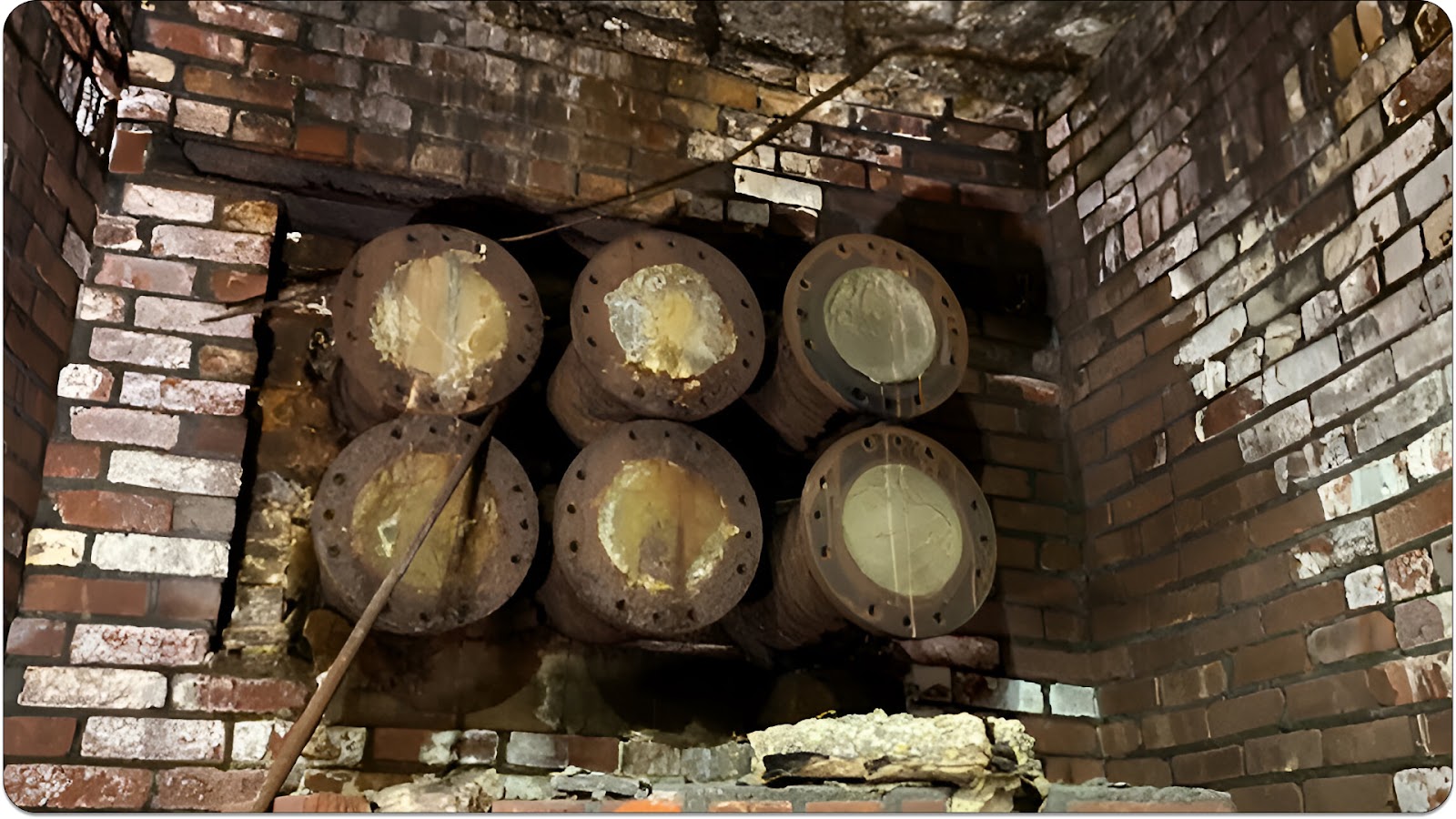 Remnants of the pneumatic mail tubes