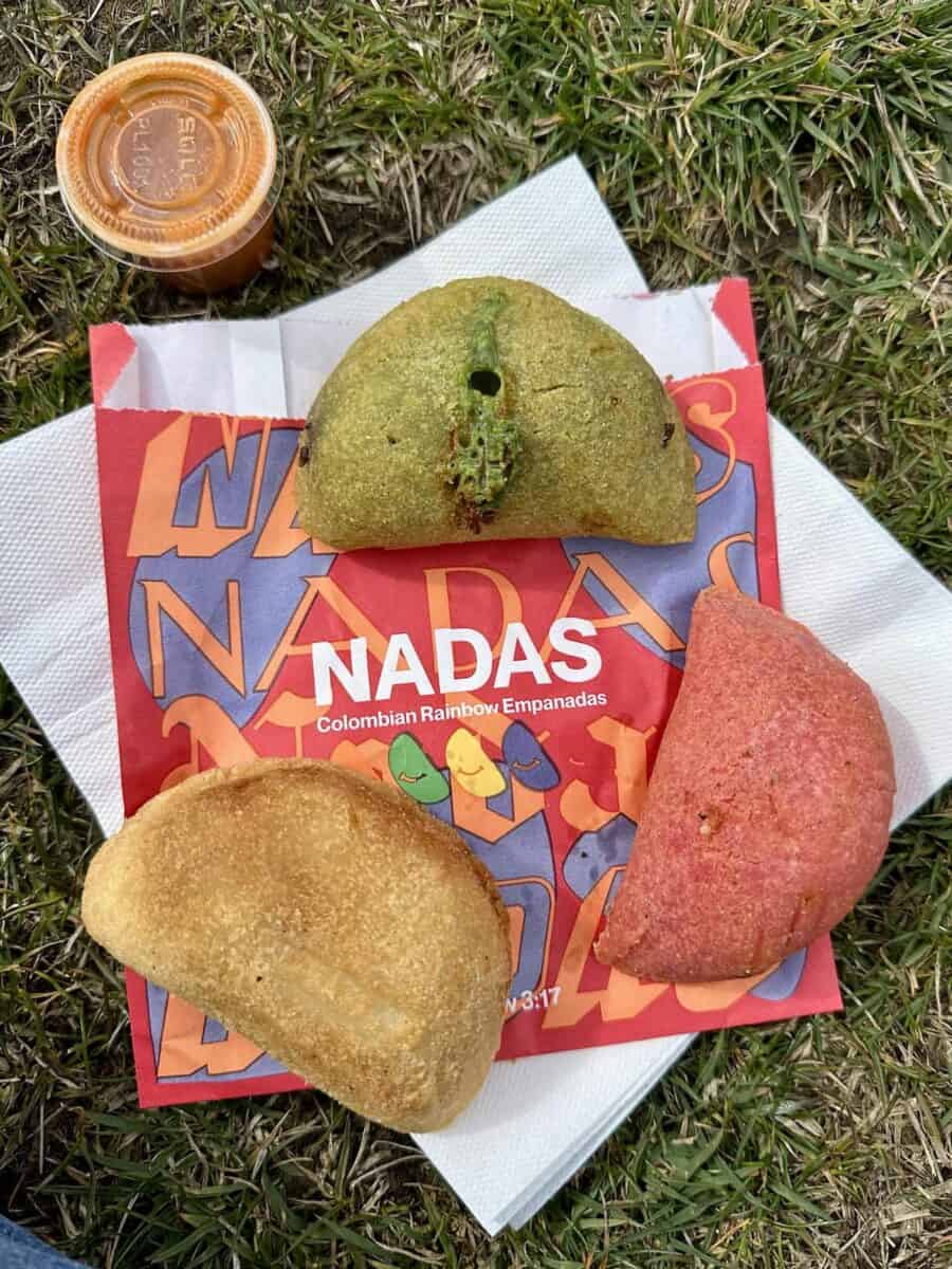 colorful empanadas from Smorgasburg in Williamsburg